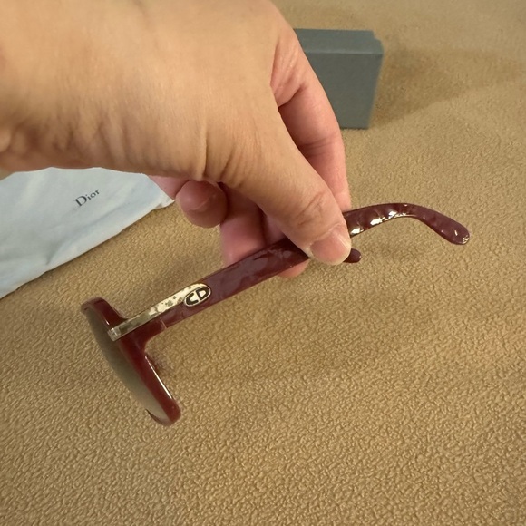 Authentic Christian Dior CD Logo bordeaux eyewear sunglasses - Picture 8 of 12